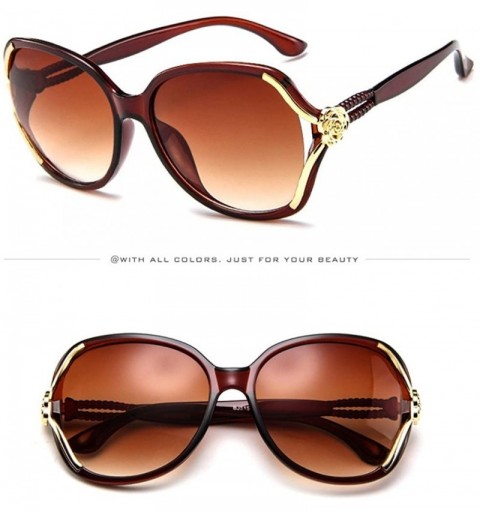 Sport Retro Vintage Sunglasses for Women Men Rose Big Frame Sunglasses UV400 Mirrored Glasses - A - CA1908NK7LZ $10.81