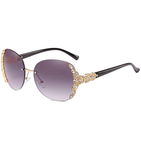 Round Women Fashion Round Pearl Frame Sunglasses UV Protection Sunglasses - Gold Frame/Black - CG199UK8II4 $15.47