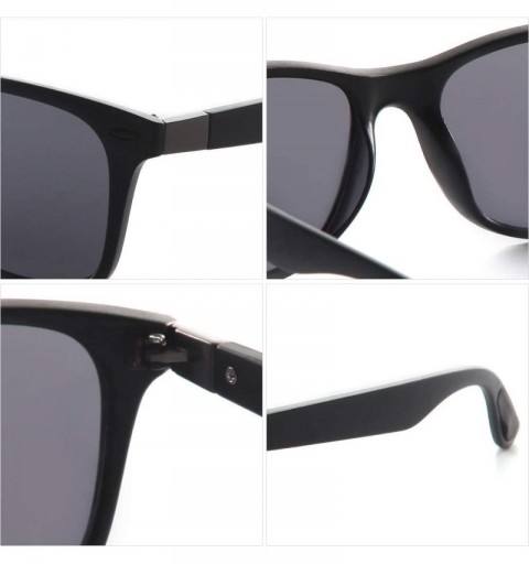 Rectangular Unisex Polarized Sunglasses For Women Men Classic UV400 Brand Designer Sun Glasses - Red - CD196A9SGI2 $16.00
