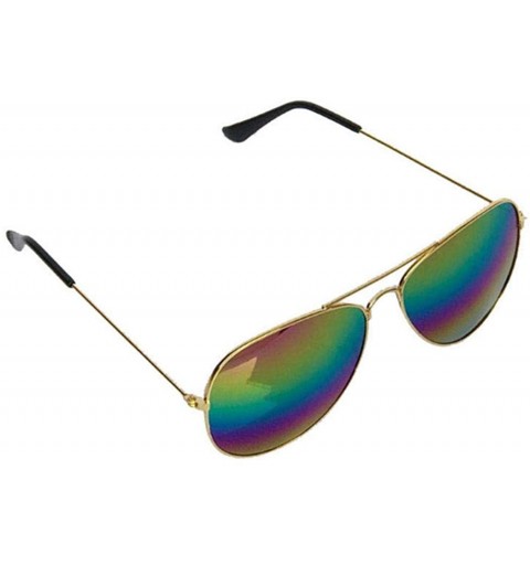 Goggle Fashion UV Protection Glasses Travel Goggles Outdoor Metal Frame Sunglasses Sunglasses - Gold Multicolor - CV18REXS5CC...