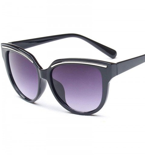 Oversized Marque De Luxe Sunglasses Oculos Sol Feminino Womens Vintage Cat Eye Black Clout Goggles Glasses - Brown - CF197A2O...
