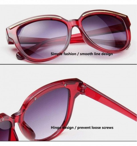 Oversized Marque De Luxe Sunglasses Oculos Sol Feminino Womens Vintage Cat Eye Black Clout Goggles Glasses - Brown - CF197A2O...