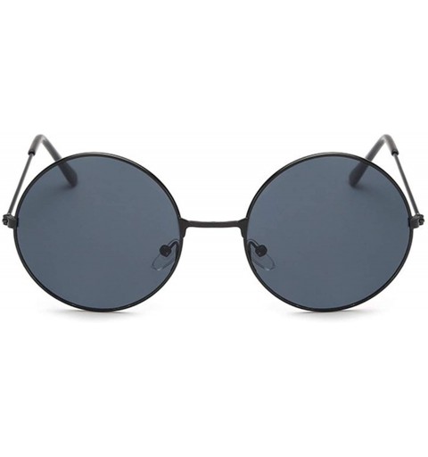 Square Women Round Sunglasses Retro Gold Silver Black Frame Unisex Eyewear FeSun Glasses Men Oculos Gafas - Silver - CG199CG4...