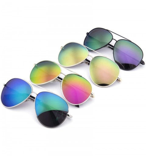 Aviator Mutil-typle Fashion Sunglasses for Women Men Made with Premium Quality- Polarized Mirror Lens - CZ19424ZNSC $9.53