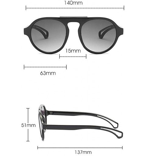 Oval Fashion Full Frame Men Ultralight Round Brand Designer Lady sunglasses - Sand Black - C918T5HQ0KD $15.14