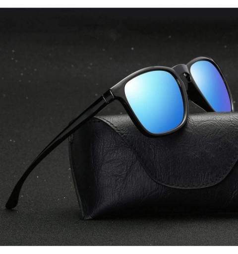 Aviator Mens Polarized Sunglasses Women Fashion Sun Glasses Blue As Picture - Silver - CN18YZWD237 $10.02