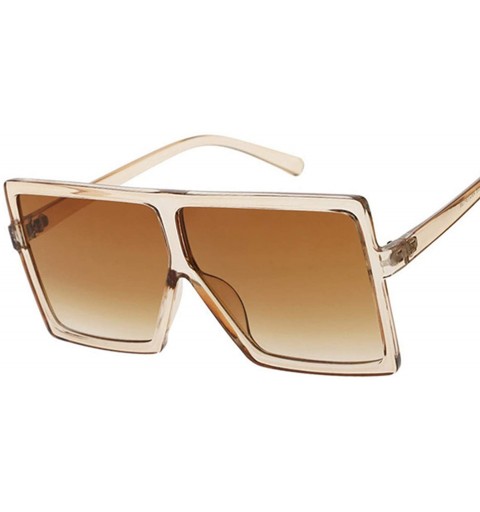 Shield Oversized Shades Women Sunglasses Fashion Square Glasses Big Frame Vintage Retro Female Unisex Feminino - CP198A72YYO ...