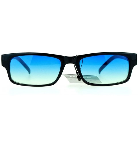 Rectangular Black Rectangular Frame Unisex Fashion Sunglasses Color Lens UV 400 - Black - CS1287SF1TX $8.07