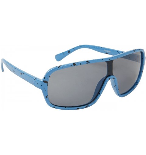 Rectangular Cool Fun Fashion Style Splatter Paint Single Piece Lens UV Protection Sunglasses Frame Unisex Eyewear - CP12HVKV0...
