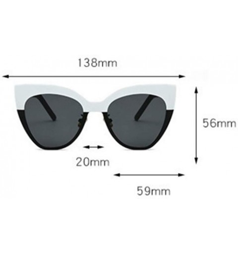 Cat Eye Sunglasses Protection Outdoor Accessory - Black Box on White - CP1997KQTNR $37.19