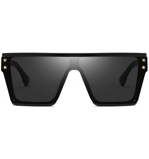 Wrap Unisex Punk Stylish Oversized Square Colorful Sunglasses Vintage Eyewear - F - CN196ME22UO $9.21