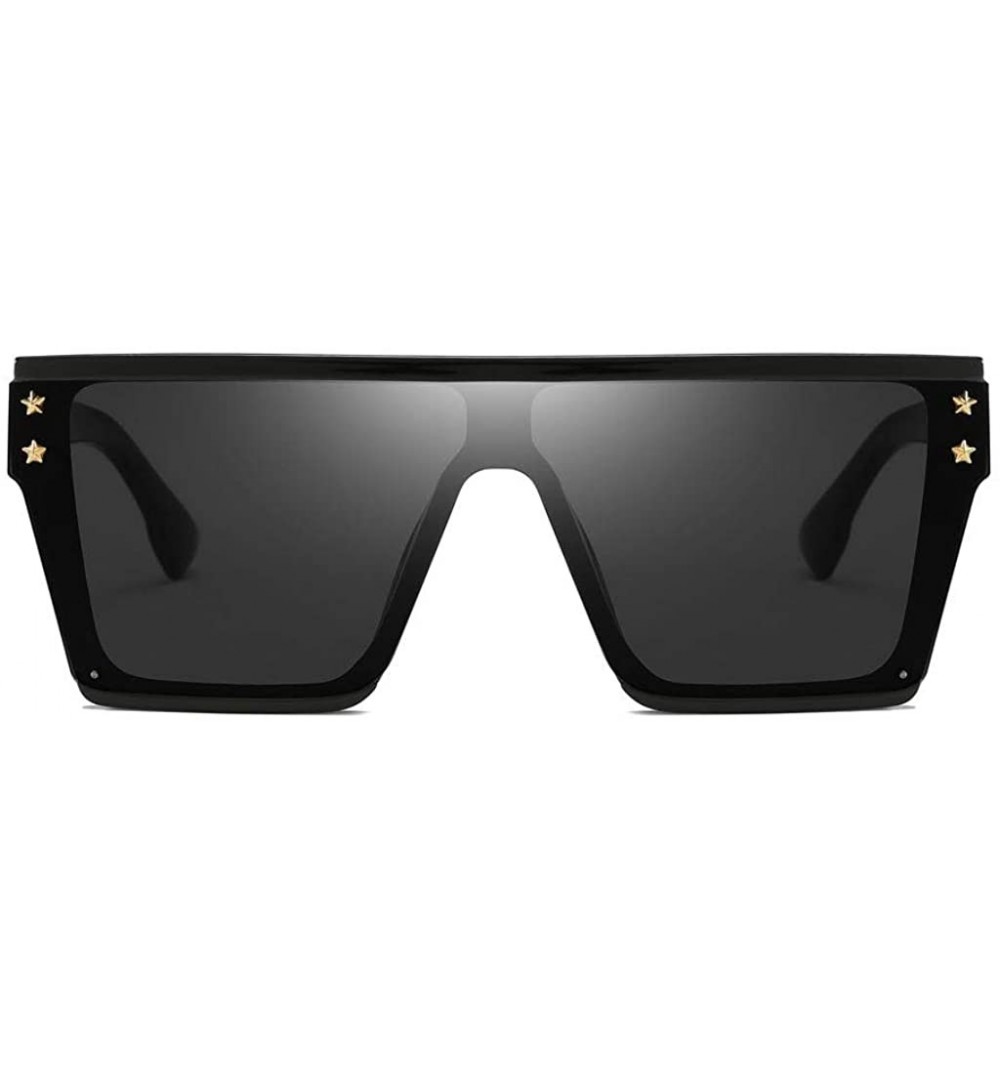 Wrap Unisex Punk Stylish Oversized Square Colorful Sunglasses Vintage Eyewear - F - CN196ME22UO $9.21