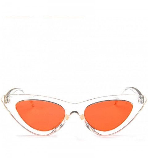 Goggle Women Retro Fashion Goggles Mirror Protection Cat Eye Sun Glasses - D - C818OAIEART $10.53