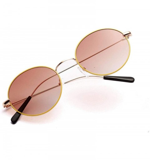 Shield Retro Classic Luxury Mirror Round Sunglasses Men Sun Glasses Women Vintage Metal Frame Lens Eyewear UV400 - 4 - C8198Z...