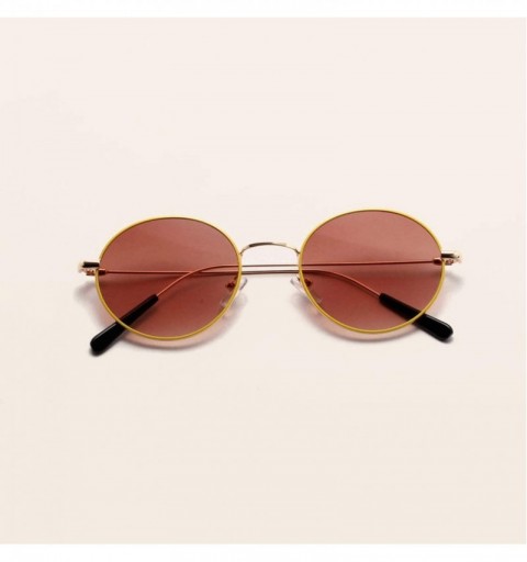 Shield Retro Classic Luxury Mirror Round Sunglasses Men Sun Glasses Women Vintage Metal Frame Lens Eyewear UV400 - 4 - C8198Z...