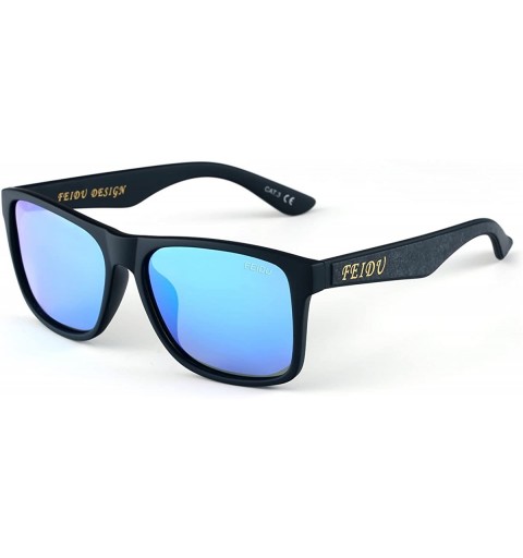 Semi-rimless Polarized Sunglasses for Men Retro - Polarized Retro Sunglasses for Men FD2149 - Z-blue - CL18LX54KCS $20.52