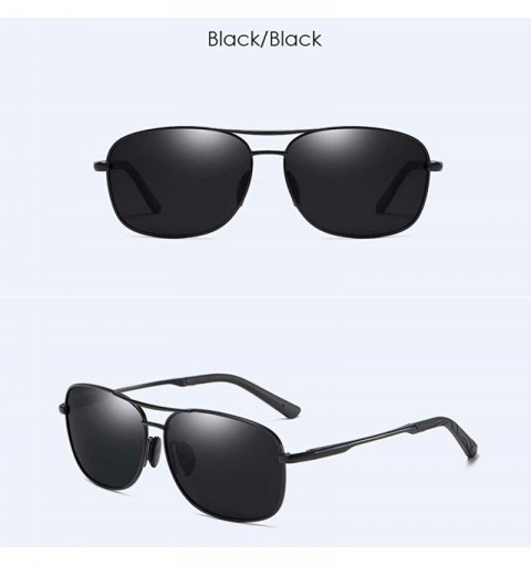 Aviator Sunglasses Men's Polarized Sunglasses Antiglare Night Vision Brightening Driving Sunglasses - E - CB18QR77HS9 $30.93