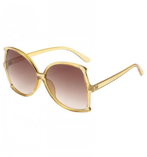 Oval Oversize Sunglasses Hot Sale Women Man Big Frame Irregular Shape Sunglasses Eyewear Fashion 2018 (B) - B - CS18EK47MKD $...