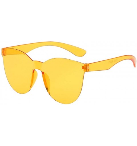 Semi-rimless Fashion Sunglasses-UnisexTrendy Jelly Sunglasses Sexy Retro Eyeglasses Sun Glasses for Women Men - F - CF196IY5K...