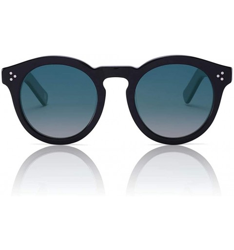 Round Round Sunglasses for Women Men- Retro Polarized Acetate Sunglasses Classic Fashion Designer Style - C019652DST8 $22.62