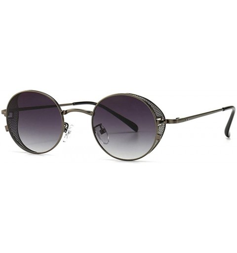 Oval Fashion Vintage Sunglasses Gradient Glasses - Gray - CG198KST53N $11.46