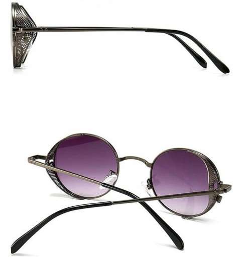 Oval Fashion Vintage Sunglasses Gradient Glasses - Gray - CG198KST53N $11.46