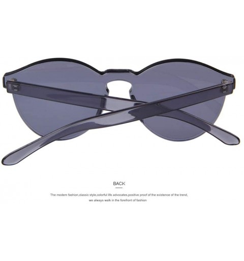 Cat Eye Fashion Women Cat Eye Shades Luxury Sun Glasses Integrated C01 Gray - C03 Green - CR18XE07UY6 $10.98