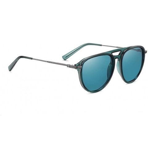 Rectangular Pilot Polarized Gradient Lens Sunglasses for Men Acetate Frame Driving Sun Glasses UV400 - C2green - C3199HSNUT5 ...