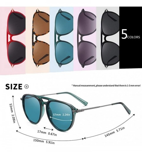 Rectangular Pilot Polarized Gradient Lens Sunglasses for Men Acetate Frame Driving Sun Glasses UV400 - C2green - C3199HSNUT5 ...