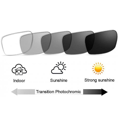 Rectangular Men Women Fashion Bifocal Reading Glass Retro Transition Photochromic UV400 Anti-UV Reader - Red - C818Z40DI3C $2...