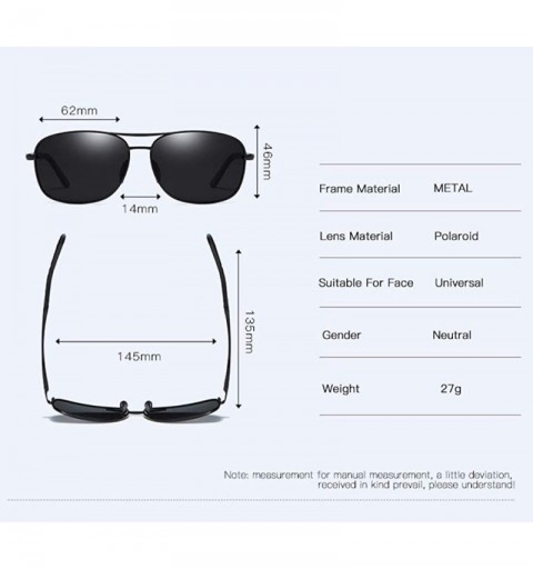 Aviator Sunglasses Men's Polarized Sunglasses Antiglare Night Vision Brightening Driving Sunglasses - E - CB18QR77HS9 $30.93