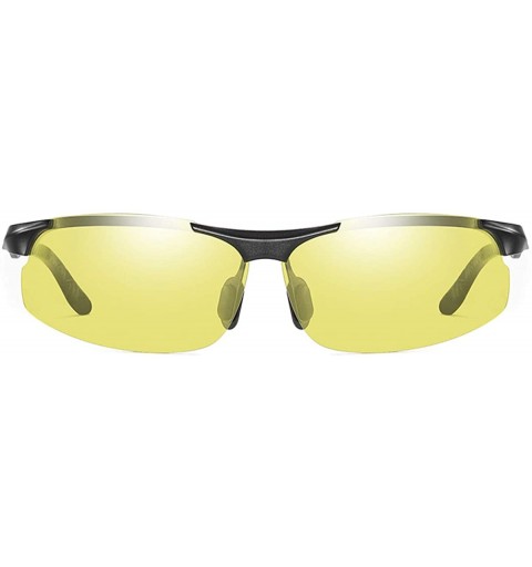 Aviator Photochromic Polarized Sunglasses Men Women for Day and Night Driving Glasses - 8003-yellow - C018YW95KRS $25.42