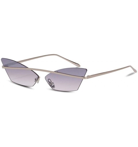 Aviator 2019 new sunglasses - cat eye sunglasses - ladies face fashion frame sunglasses - C - CJ18SHH77EE $38.94