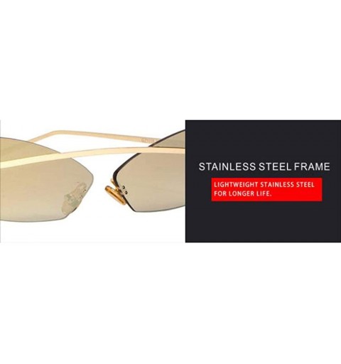 Aviator 2019 new sunglasses - cat eye sunglasses - ladies face fashion frame sunglasses - C - CJ18SHH77EE $38.94