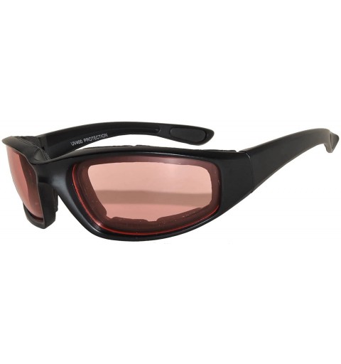 Sport Amber Lens Sunglasses Bicycle Running Outdoor Black Frame - CL126RD1B49 $8.36