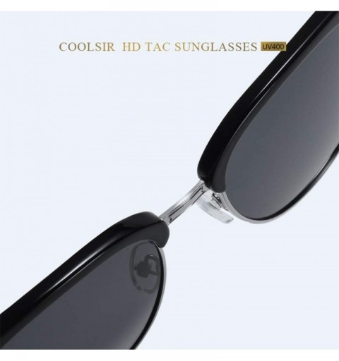 Oval Sunglasses Polarized Antiglare Anti ultraviolet Travelling - Silvery - CX18WNUKK70 $19.31