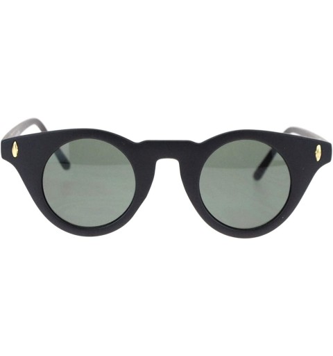 Cat Eye Womens Small Snug Fit Horn Rim Cat Eye Retro Vintage Style Sunglasses - Matte Black - C511TX35JOT $10.71