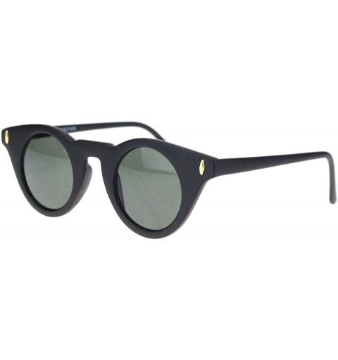 Cat Eye Womens Small Snug Fit Horn Rim Cat Eye Retro Vintage Style Sunglasses - Matte Black - C511TX35JOT $10.71
