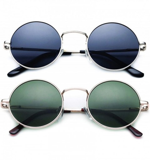 Round Round Retro John Lennon Sunglasses & Clear Lens Glasses Vintage Round Sunglasses - C318XIUZ20W $13.86