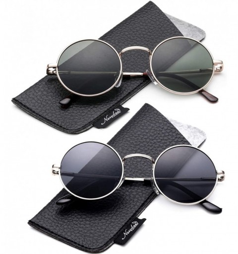 Round Round Retro John Lennon Sunglasses & Clear Lens Glasses Vintage Round Sunglasses - C318XIUZ20W $13.86