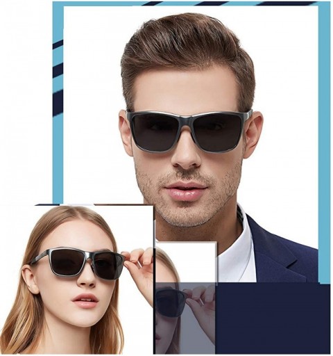 Wrap Sports Polarized Sunglasses for Men - Mens Sports Glasses Metal Frame Driving sunglasses 2266 - Black/Gun - CG18HX558YD ...