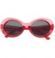 Oval Sunglasses for Women Men - Clout Goggles Unisex Sunglasses Rapper Oval Shades Retro Glasses - D - CN18DOXAXL0 $5.39