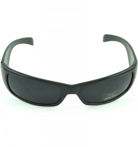 Square Gangster Sunglass Hardcore Dark Lens Sunglasses Men Women - Black-gloss I - C812D1PGCMR $9.23