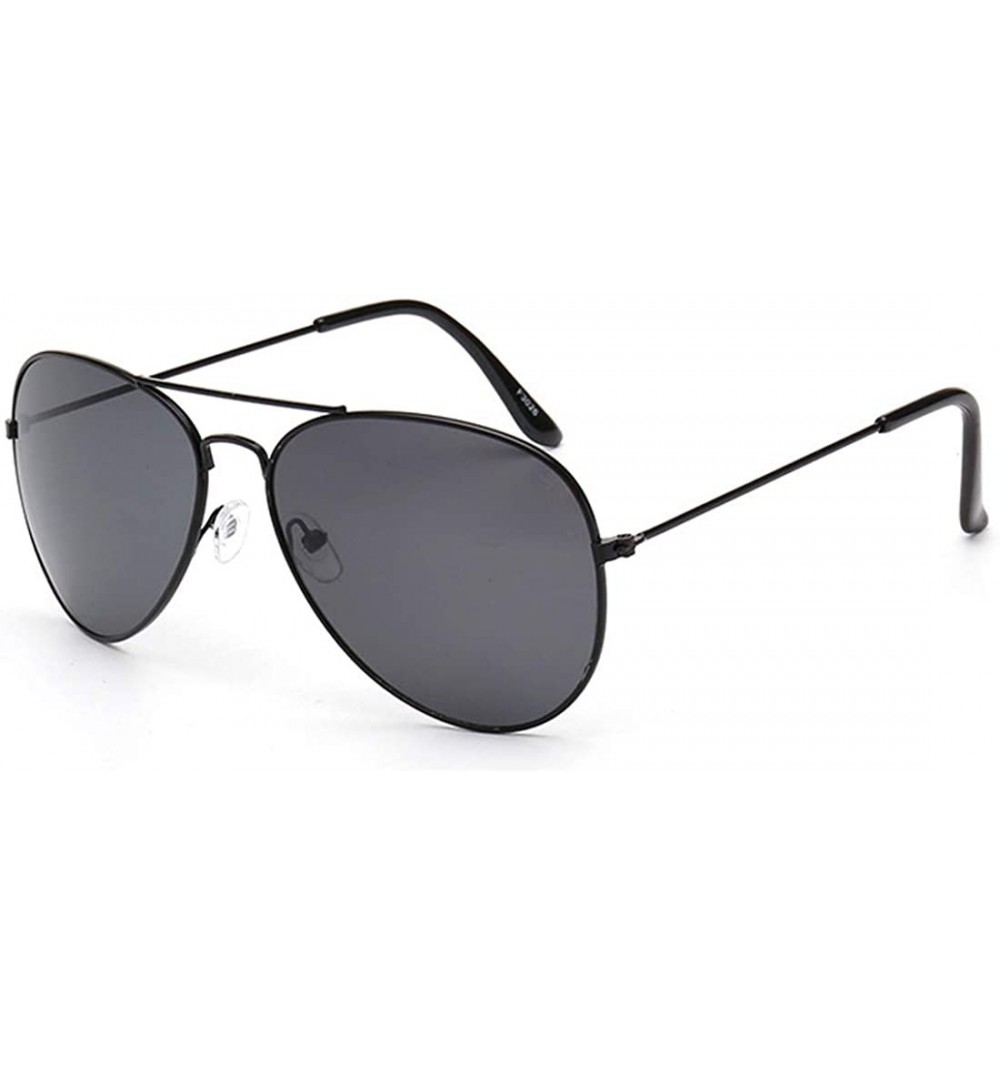 Aviator Men Aviator Sunglasses Polarized - UV 400 Protection - Metal Frame Classic Retro Sun Glasses - Black - C518QHN9QHN $1...