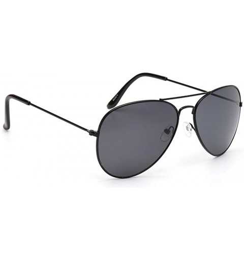Aviator Men Aviator Sunglasses Polarized - UV 400 Protection - Metal Frame Classic Retro Sun Glasses - Black - C518QHN9QHN $1...
