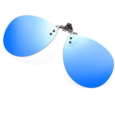 Round Polarized Aviator Sunglasses Anti Glare Prescription - Blue - CQ1963XNXID $10.24