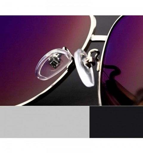 Round Polarized Sunglasses Men Brand Designer Sun Glasses UV 400 Lens - Silver - CY18RRLMNWE $23.12