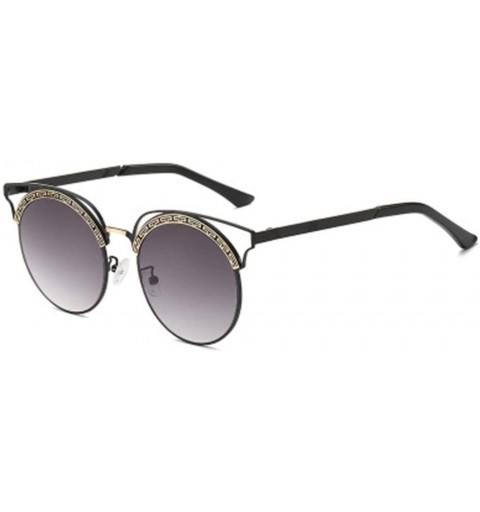 Sport Round Frame Sunglasses Sunshade Sunglasses Metal Fashion Retro Glasses - 5 - C319060IIKM $34.57