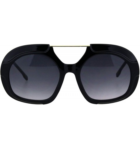 Square Womens Unique Fashion Sunglasses Chic Retro Style Shades UV 400 - Black - CT18OKD7IQW $12.48