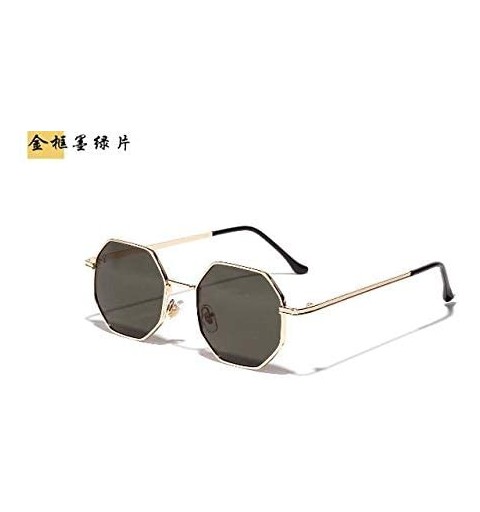 Round Polygon Sunglasses Luxury Vintage - C7198AAYHGI $29.46